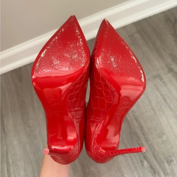 Christian Louboutin So Kate 120 Persan Pink Red Croc Ali Stiletto heel pump - Picture 4 of 5